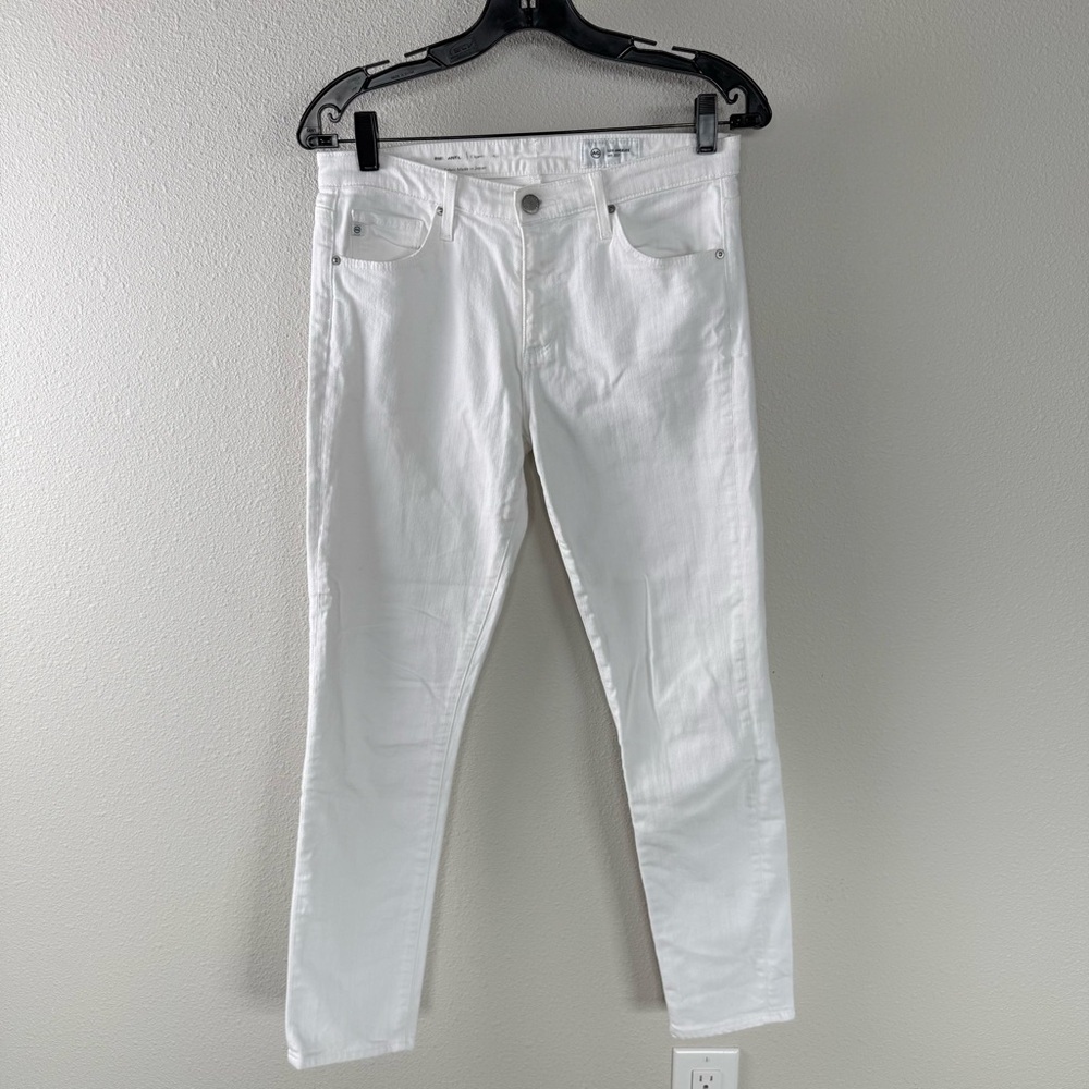 AG Prima Ankle Cigarette Slim Straight Leg Jeans White Denim Casual Women’s 27 - Picture 3 of 11